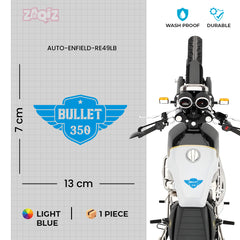 Royal Enfield Bullet 500 Winged Logo Sticker | Classic Motorcycle Badge Decal