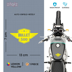 Built Like a Gun Goes Like a Bullet Round Star Sticker for Royal Enfield Bike