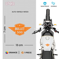 Built Like a Gun Goes Like a Bullet Round Star Sticker for Royal Enfield Bike