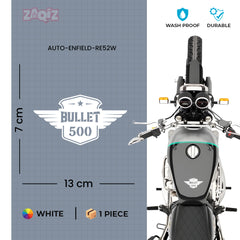 Built Like a Gun Goes Like a Bullet Round Star Sticker for Royal Enfield Bike