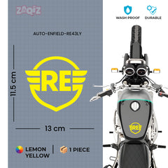 Royal Enfield RE Wings Logo Sticker for Bike Tank, Side Panel & Helmet