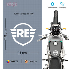 Royal Enfield RE Wings Logo Sticker for Bike Tank, Side Panel & Helmet