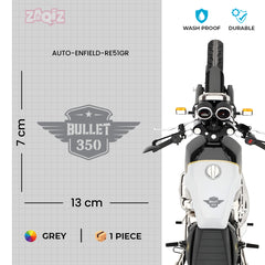 Burning Skull Sticker Compatible for Royal Enfield Bullet