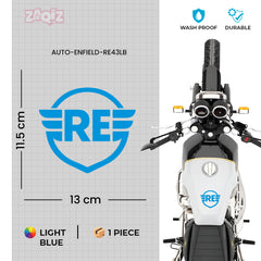 Royal Enfield RE Wings Logo Sticker for Bike Tank, Side Panel & Helmet