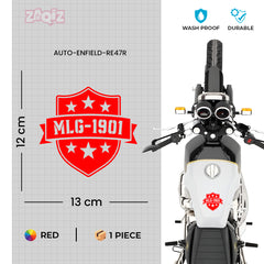 Royal Enfield MadMax Rider Logo Sticker | Biker Brotherhood Badge Decal