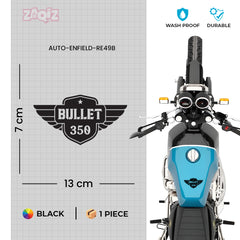 Royal Enfield Bullet 500 Winged Logo Sticker | Classic Motorcycle Badge Decal