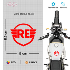 Royal Enfield RE Wings Logo Sticker for Bike Tank, Side Panel & Helmet