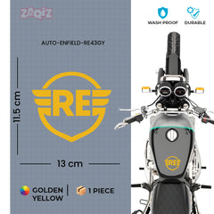Royal Enfield RE Wings Logo Sticker for Bike Tank, Side Panel & Helmet
