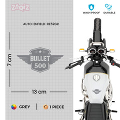 Built Like a Gun Goes Like a Bullet Round Star Sticker for Royal Enfield Bike