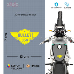 Royal Enfield Bullet 500 Winged Logo Sticker | Classic Motorcycle Badge Decal