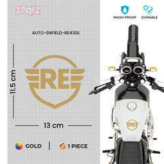 Royal Enfield RE Wings Logo Sticker for Bike Tank, Side Panel & Helmet