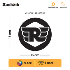 Vintage Winged R Logo Sticker Compatible for Royal Enfield Bikes