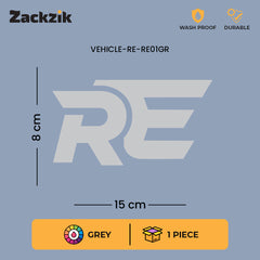 RE Logo Tank Sticker Compatible for Royal Enfield Bikes