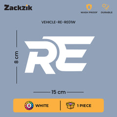 RE Logo Tank Sticker Compatible for Royal Enfield Bikes