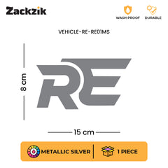 RE Logo Tank Sticker Compatible for Royal Enfield Bikes