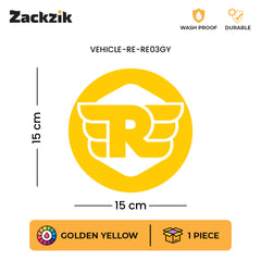 Vintage Winged R Logo Sticker Compatible for Royal Enfield Bikes