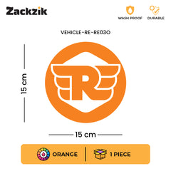 Vintage Winged R Logo Sticker Compatible for Royal Enfield Bikes