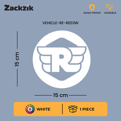 Vintage Winged R Logo Sticker Compatible for Royal Enfield Bikes