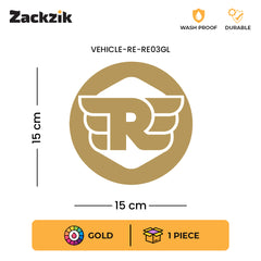 Vintage Winged R Logo Sticker Compatible for Royal Enfield Bikes