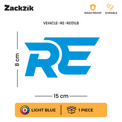 RE Logo Tank Sticker Compatible for Royal Enfield Bikes