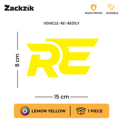RE Logo Tank Sticker Compatible for Royal Enfield Bikes