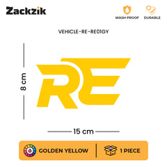 RE Logo Tank Sticker Compatible for Royal Enfield Bikes