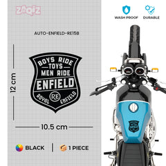 Iconic Royal Enfield Adventure Emblem Decal