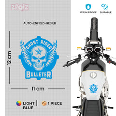 Flaming Skull Sticker Compatible with Royal Enfield Bullet Bikes