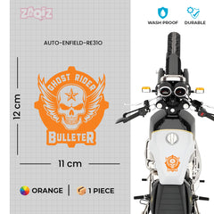 Flaming Skull Sticker Compatible with Royal Enfield Bullet Bikes