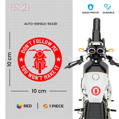 Don’t Follow Me You Won’t Make It Royal Enfield Bullet Sticker for Bike & Helmet