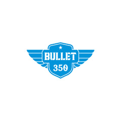 Royal Enfield Bullet 500 Winged Logo Sticker | Classic Motorcycle Badge Decal