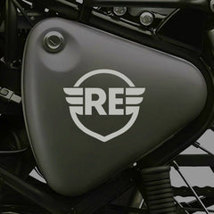 Royal Enfield RE Wings Logo Sticker for Bike Tank, Side Panel & Helmet