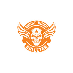 Flaming Skull Bulleteer Sticker for Royal Enfield Bullet Tank & Helmet