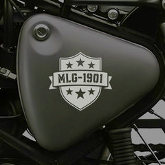 Royal Enfield MadMax Rider Logo Sticker | Biker Brotherhood Badge Decal