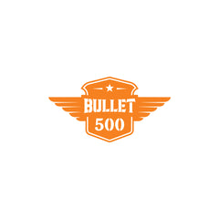 Built Like a Gun Goes Like a Bullet Round Star Sticker for Royal Enfield Bike