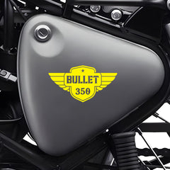 Royal Enfield Bullet 500 Winged Logo Sticker | Classic Motorcycle Badge Decal