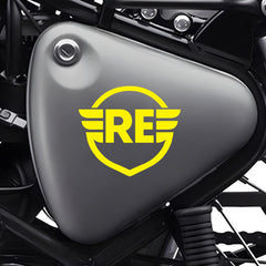 Royal Enfield RE Wings Logo Sticker for Bike Tank, Side Panel & Helmet
