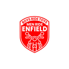 Royal Enfield RE Heritage Star Logo Sticker – Vintage Bike Tank & Side Panel Decal