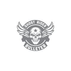 Flaming Skull Bulleteer Sticker for Royal Enfield Bullet Tank & Helmet