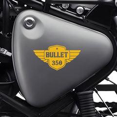 Royal Enfield Bullet 500 Winged Logo Sticker | Classic Motorcycle Badge Decal