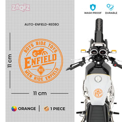 Stylish Royal Enfield Bike Emblem Decal
