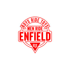 Durable Royal Enfield Shield Sticker