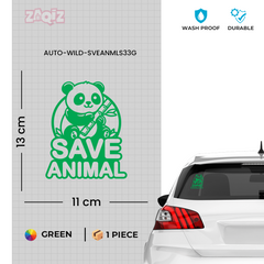 Road Awareness Save Animals Emblem