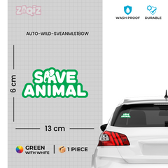 Eco-Friendly Save Animals Sticker