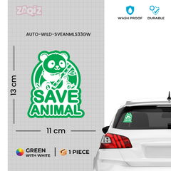 Road Awareness Save Animals Emblem
