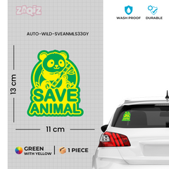 Road Awareness Save Animals Emblem