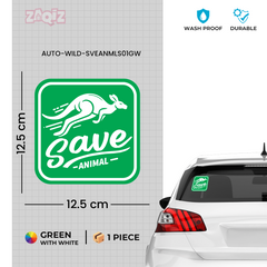 Save Animals Awareness Decal for Cars