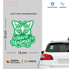 Save the Animals Shield Decal for Vehicles