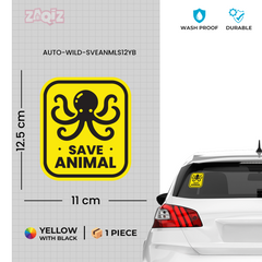 Road Safety Save Animals Sticker for Drivers