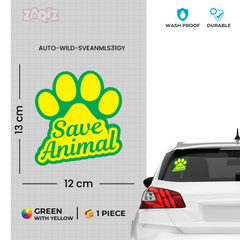 Wildlife Care Advocate Sticker for Road Safety